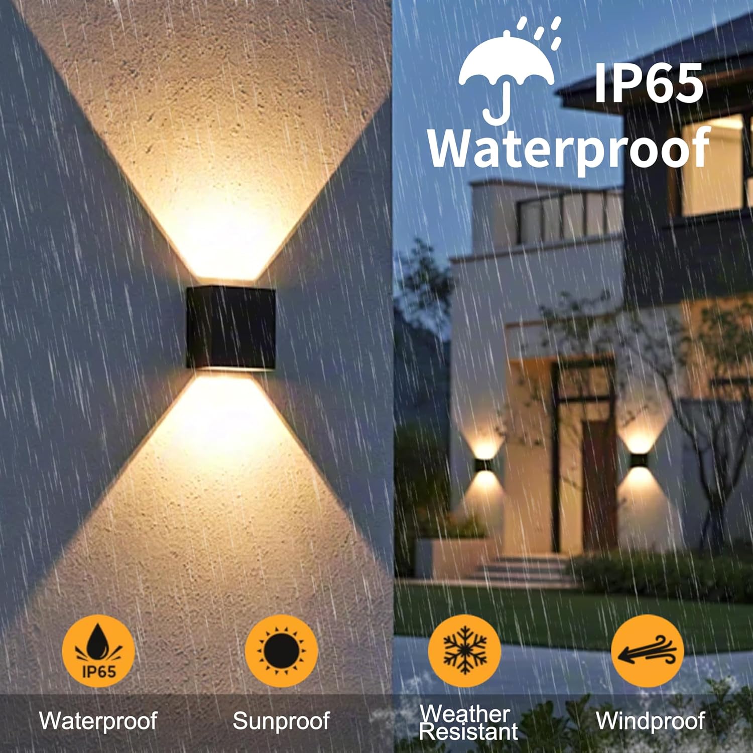 Thumbnail 3 de LED Wandleuchte für Innen & Außen mit austauschbarer G9-Lampe (1 Stück) – Graphitschwarz, 2700K warmweiß