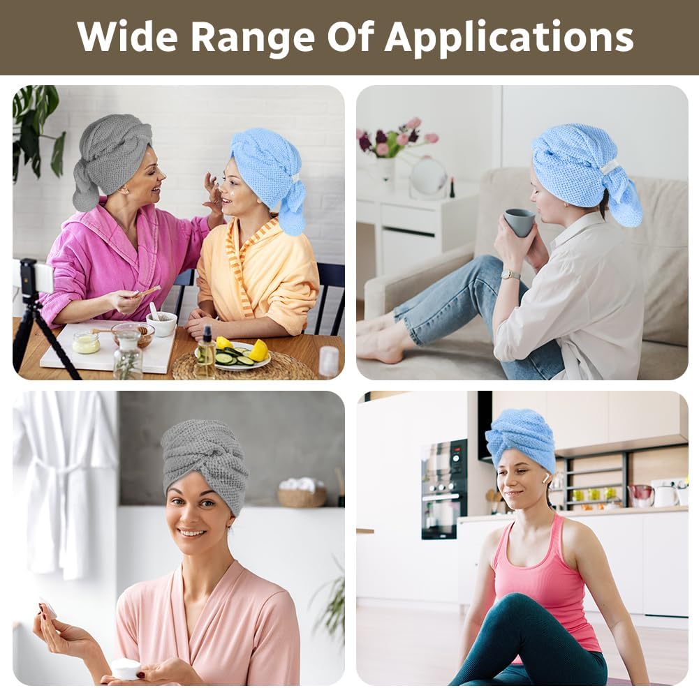 Thumbnail 6 de AOOWU Asciugamano capelli 100×61 cm 🧖♀️