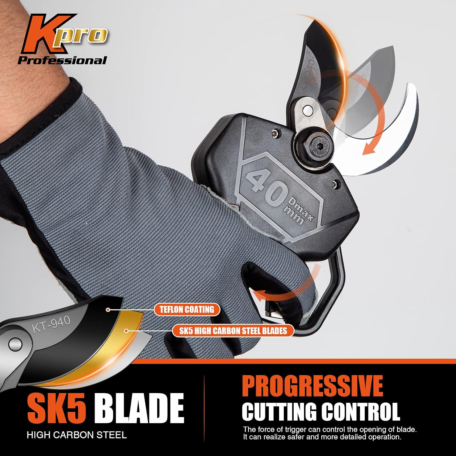 Thumbnail 4 de Kebtek KT940 Cordless Electric Secateurs 40mm