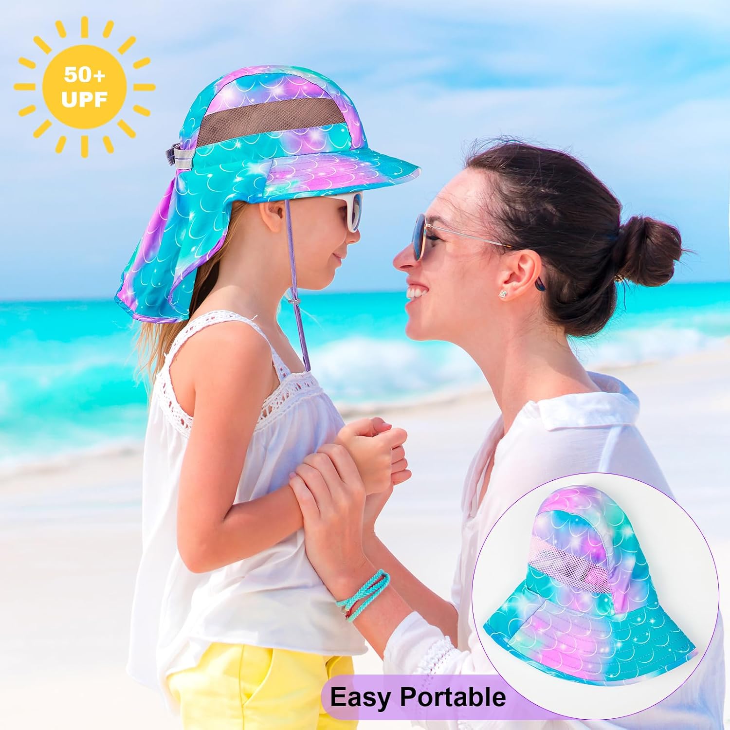 Thumbnail 2 de MHJY Kids sun hat, UV protection 2-9 years