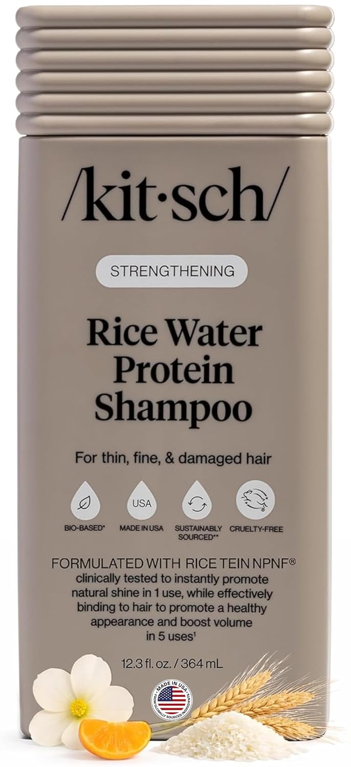 Detalle de Kitsch Strengthening Rice Water Protein Shampoo — Fuller, Stronger Hair for All