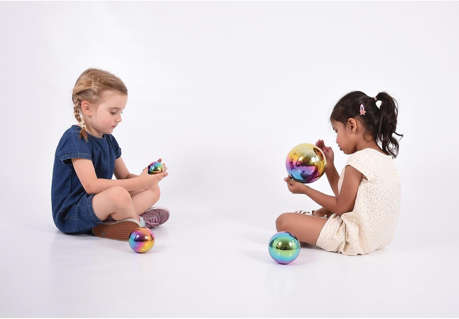 Detalle de TickiT 72221 sensoriska spegelbollar, 4-pack i rostfritt stål