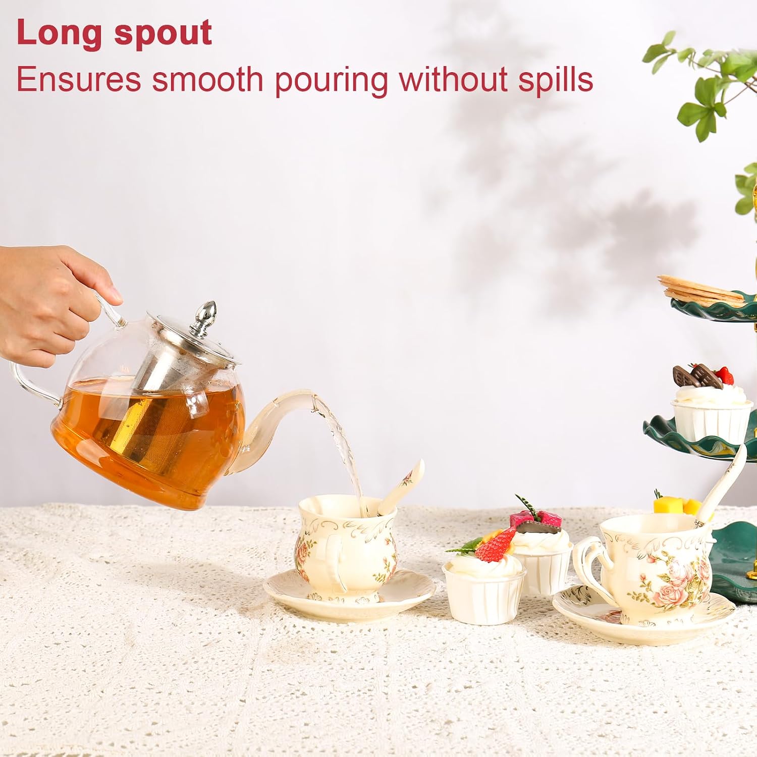 Detalle 2 de PluieSoleil Glass Teapot with Infuse 1200ml