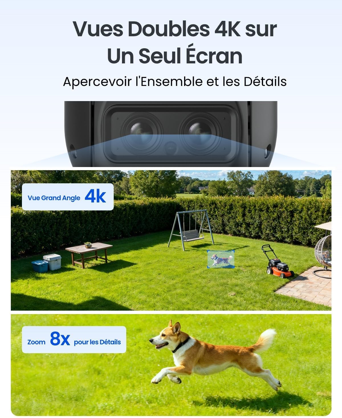 Thumbnail 1 de Reolink 4K PTZ Camera Solaire WiFi extérieure avec suivi auto et zoom 8X