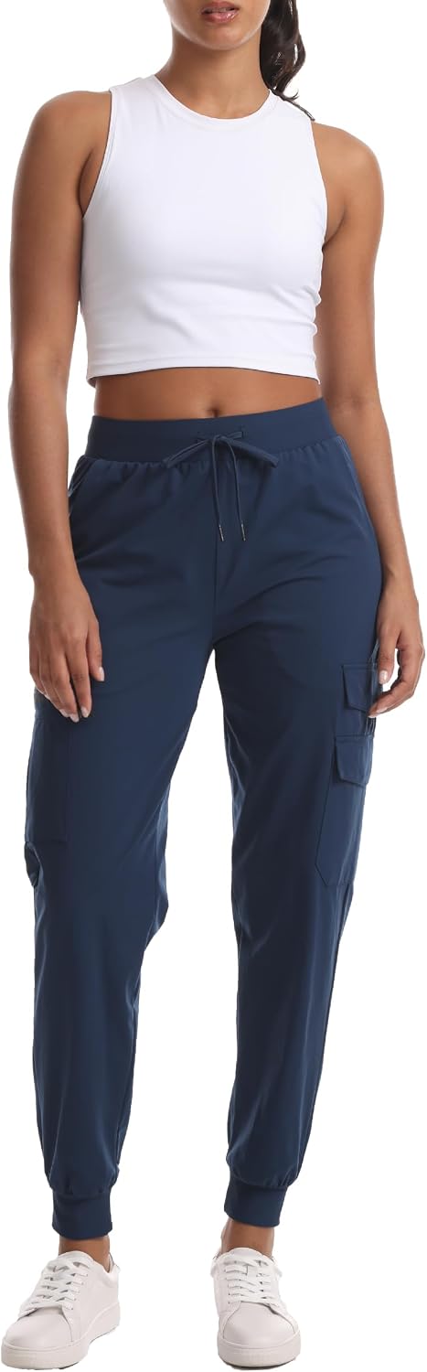 Detalle de Yoglegins Women's Lightweight Hiking Joggers, 5 Pockets, Quick-Dry, UPF 50+