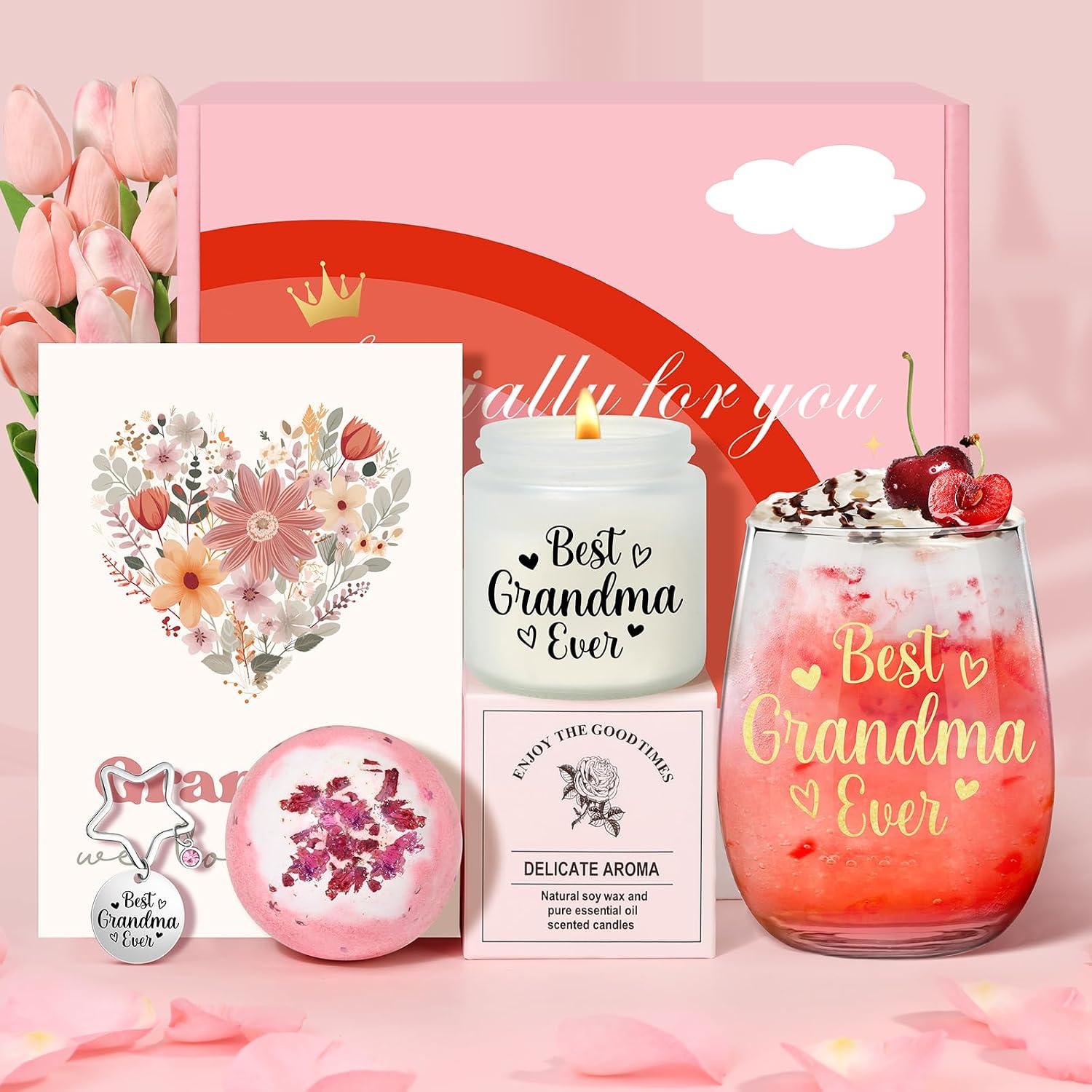 Detalle de Tecanne Grandma Gifts Personalised Glass