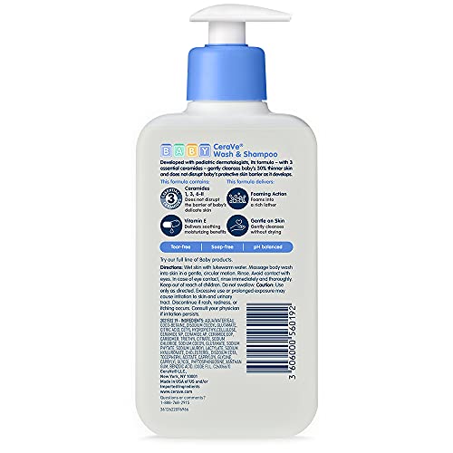 Thumbnail 6 de CeraVe Baby 2-in-1 Wash & Shampoo with Vitamin E (8oz) — Gentle, Ceramide-Driven Care for Hair & Skin