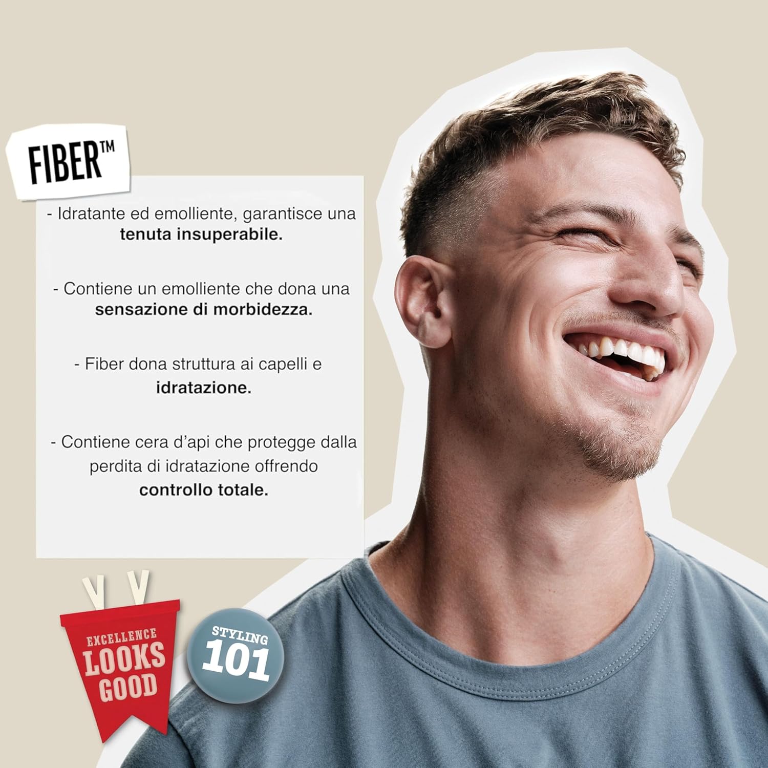 Thumbnail 2 de American Crew Fiber 85g Cera Capelli Uomo