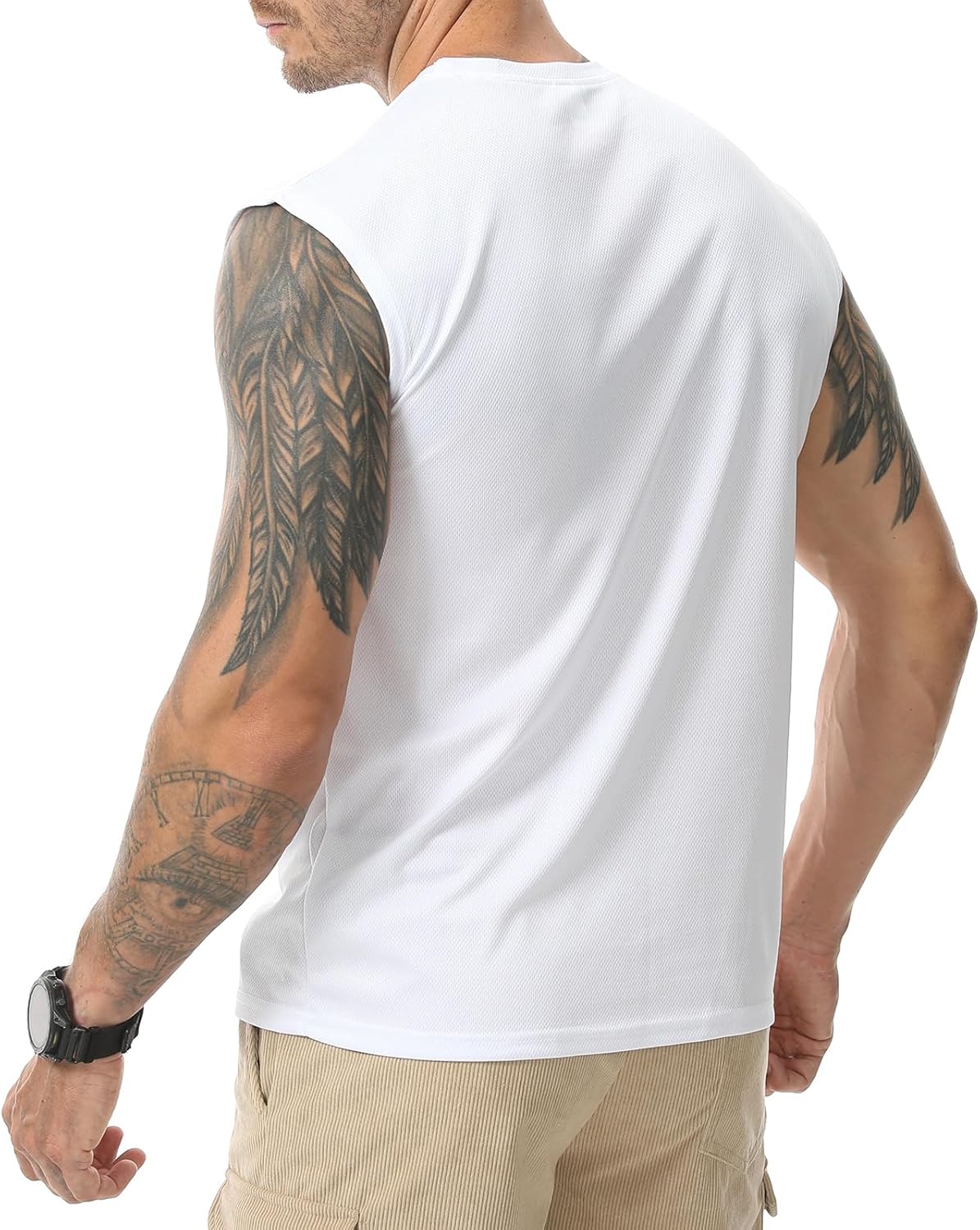 Thumbnail 2 de Suwangi 3 Pezzi Canotte da Uomo: set sportivo, traspirante e leggero per palestra e outdoor