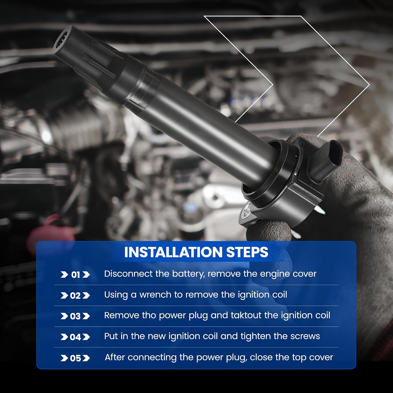 Thumbnail 6 de SYKRSS 8 Ignition Coils + 8 Spark Plugs Kit – Fix Misfires for Ford, Lincoln, Mercury, Panoz and Avanti (4.6L/5.4L/5.8L) – Repl. UF191/SP493