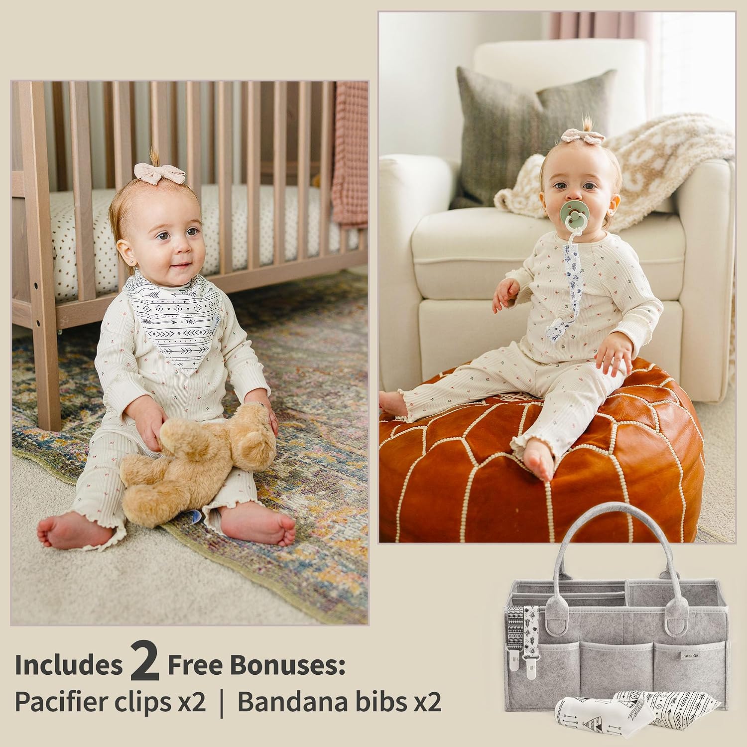 Thumbnail 5 de PUTSKA Baby Nappy Caddy Organizer Set