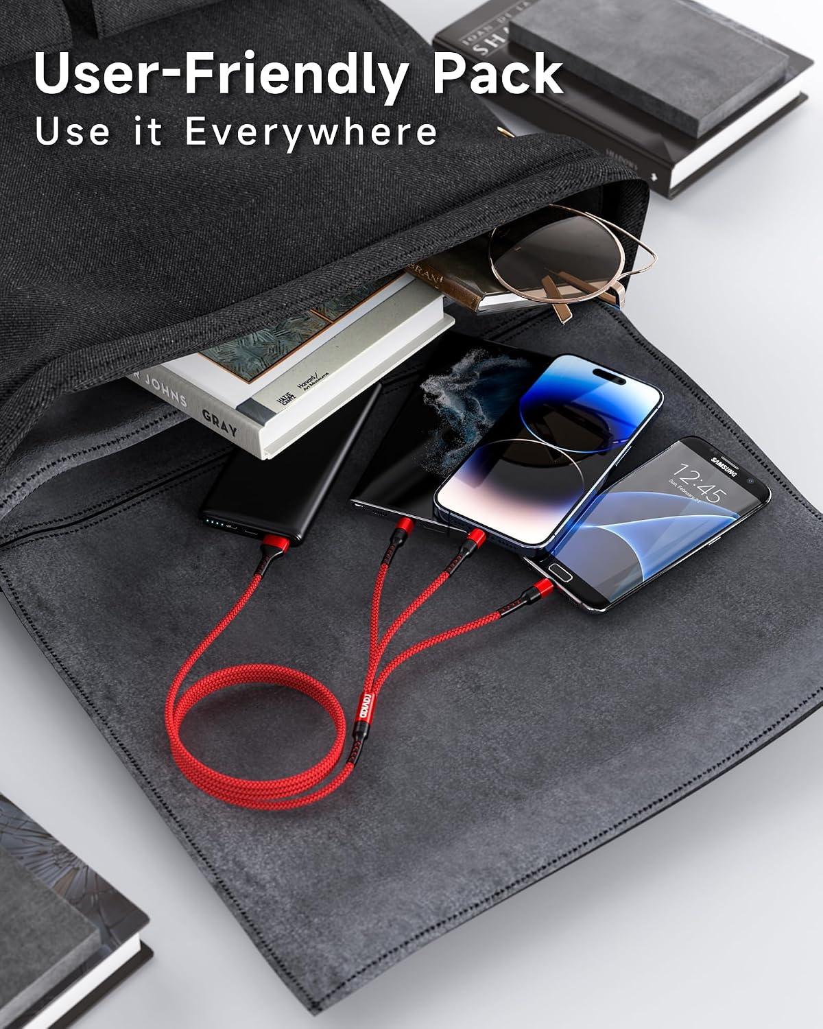 Detalle 2 de RAVIAD Cavo Multi USB 3 in 1 2M
