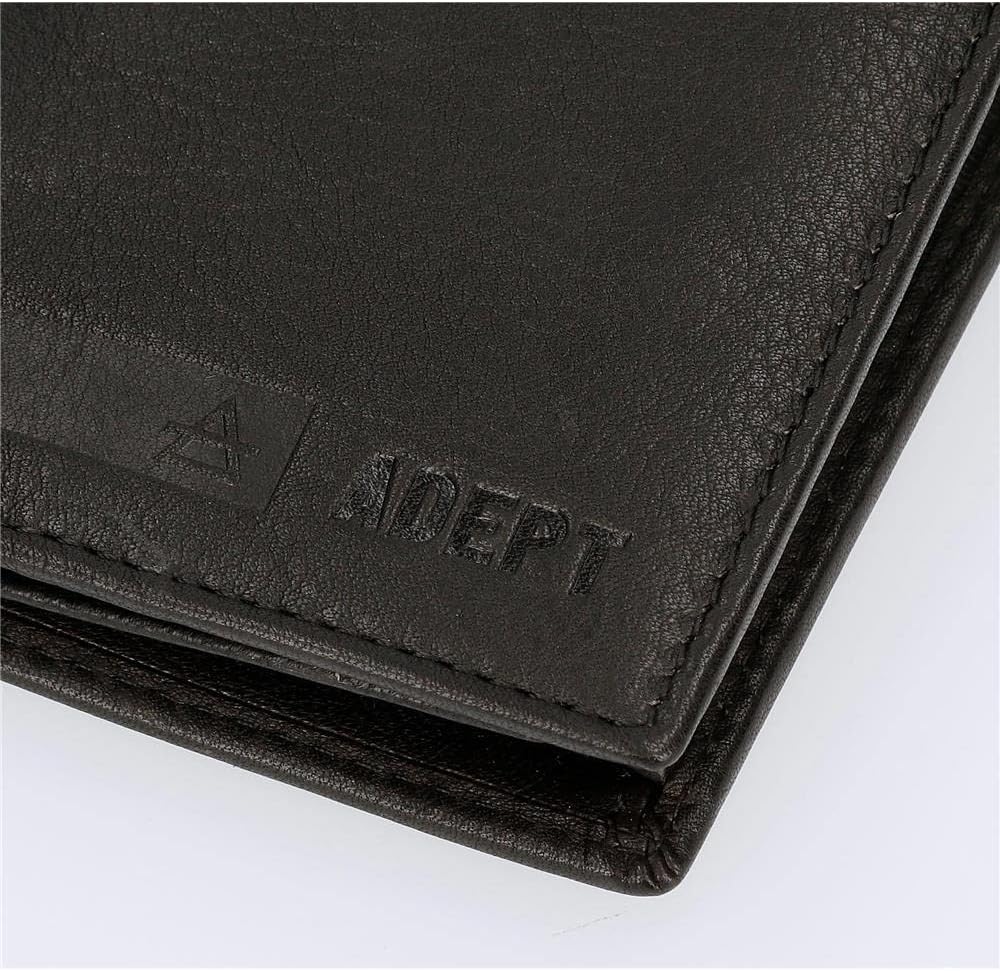 Detalle de joumma bags, s.l. Adept Alan Porte-Monnaie Noir – cuir, 11 x 7 x 1,5 cm