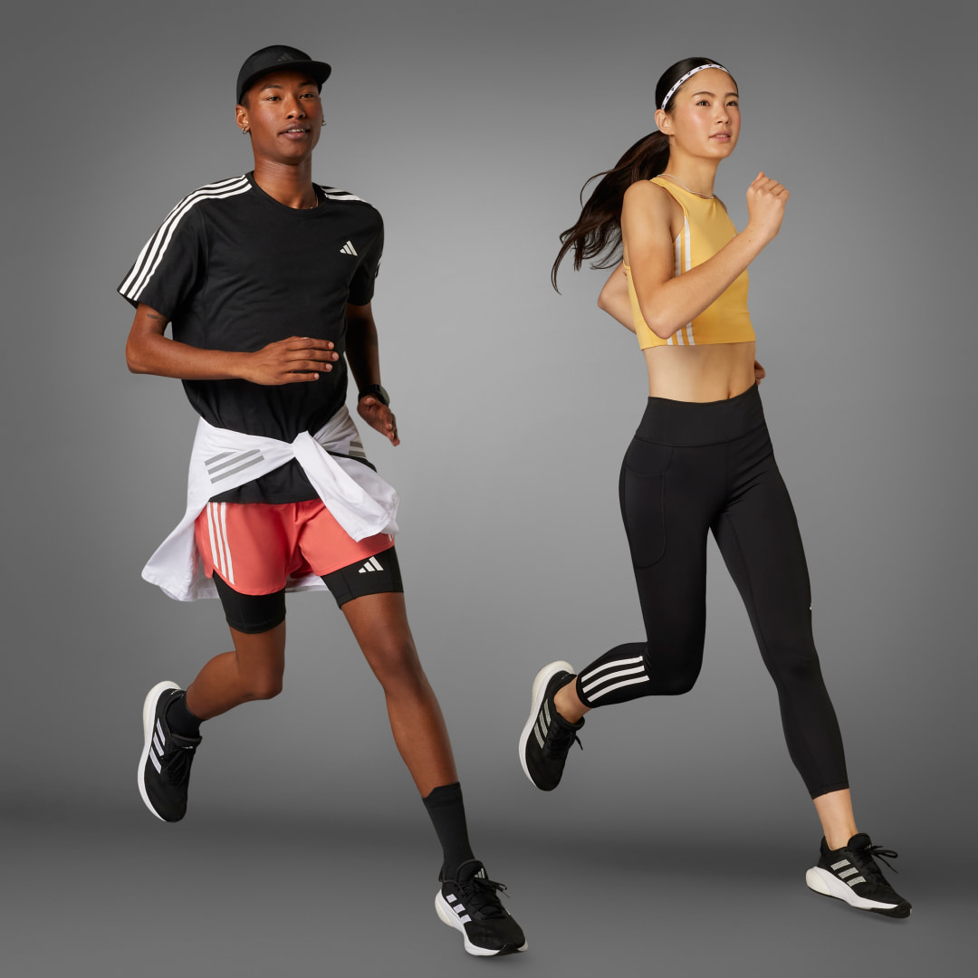 Detalle de Mallas 7/8 adidas DailyRun con 3 bandas – confort y estilo para tus entrenamientos