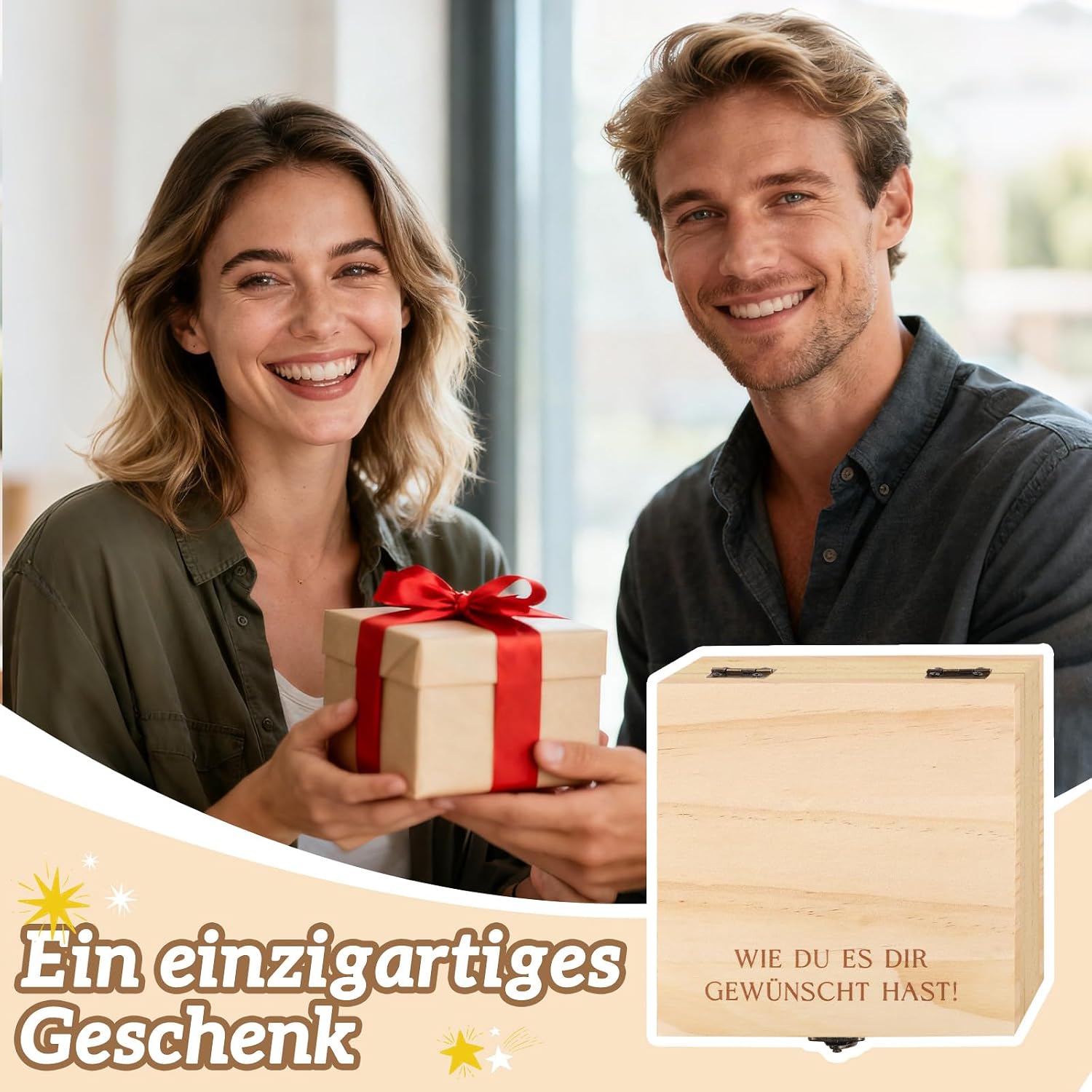 Detalle de Nix Geschenk Holzbox von TUZELIYA mit 1