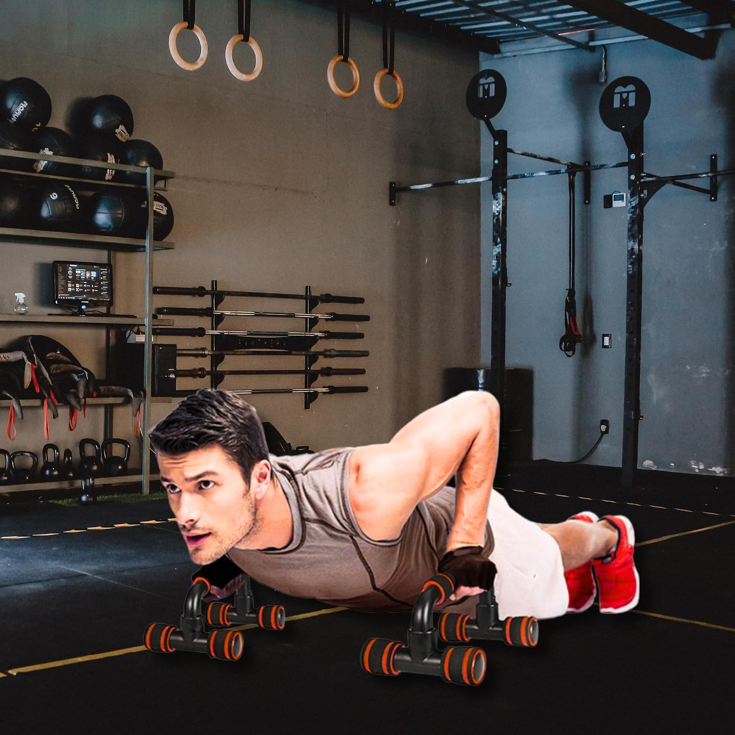 Thumbnail 6 de Barre Parallele per Flessioni: maniglie antiscivolo per allenamenti di fitness, yoga e CrossFit
