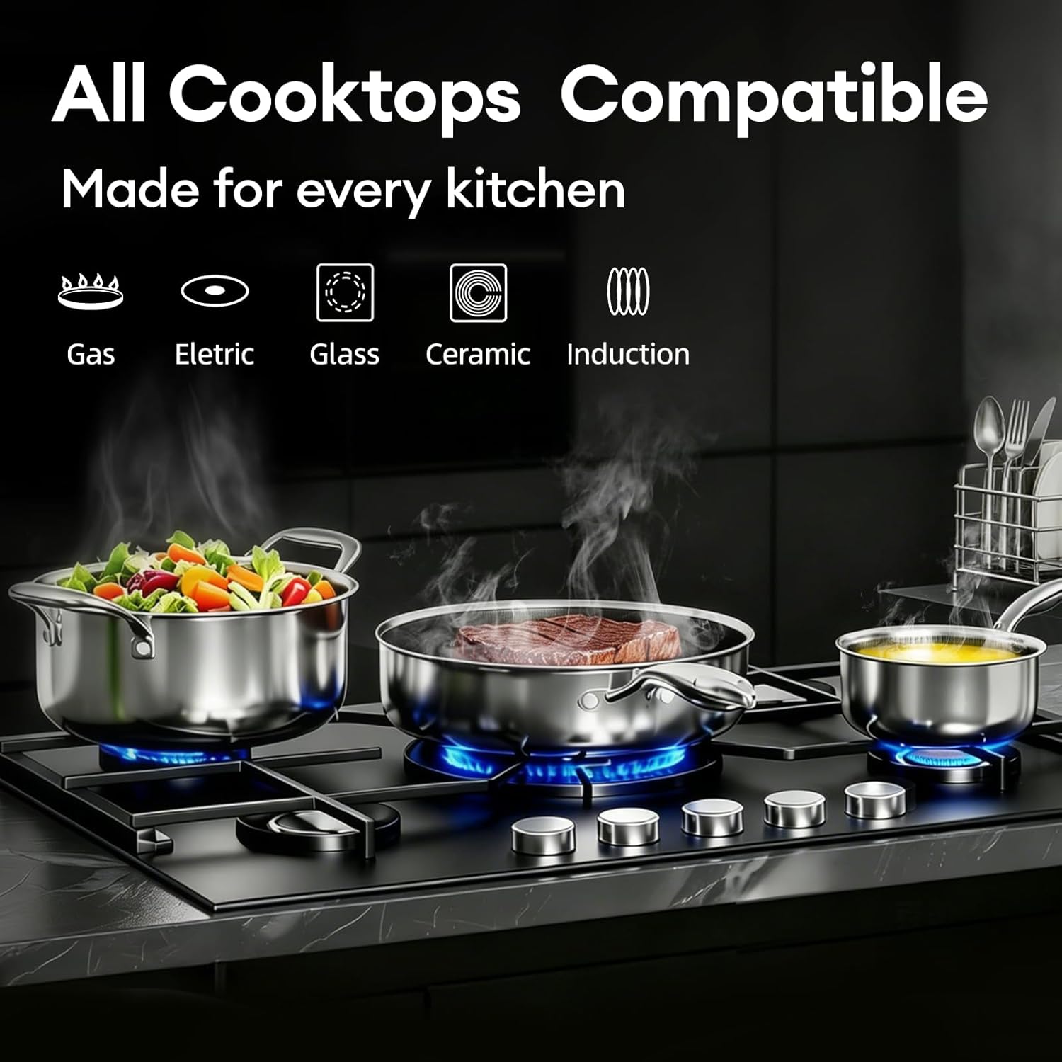 Thumbnail 4 de COOKER KING Stainless Steel 10pc Cookware Set