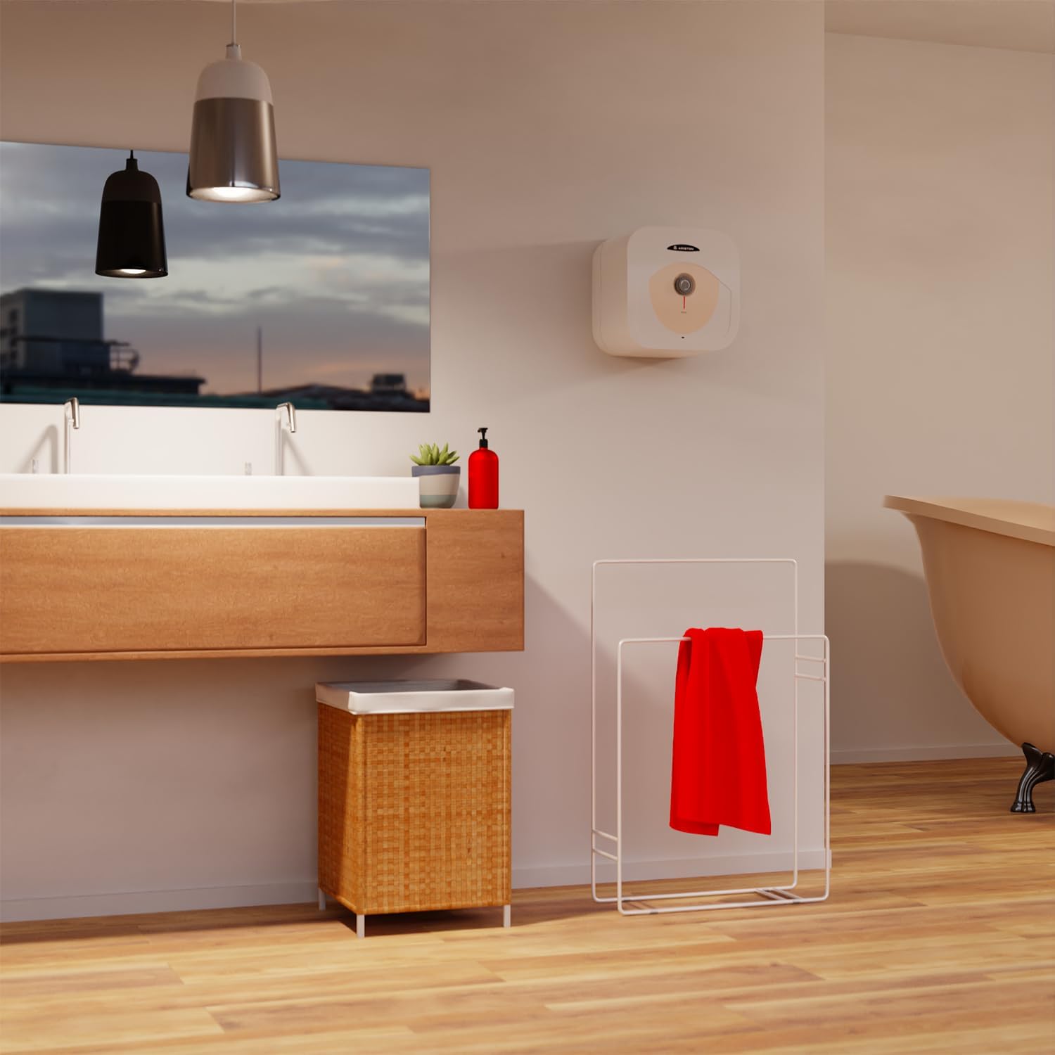 Thumbnail 1 de Ariston Dune RS: Scaldabagno Elettrico 10 L con Display LED – Beige Sottolavello 220V, Classe A