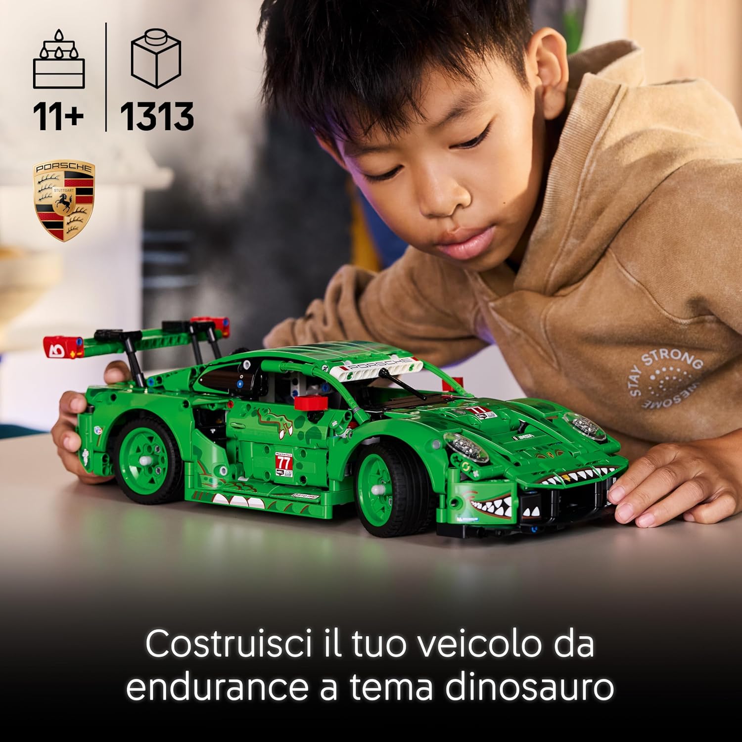 Detalle de LEGO Technic Auto Porsche 911 GT3 R Rexy AO Racing 42224 –Macchina da assemblare per ragazzi dai 11 anni