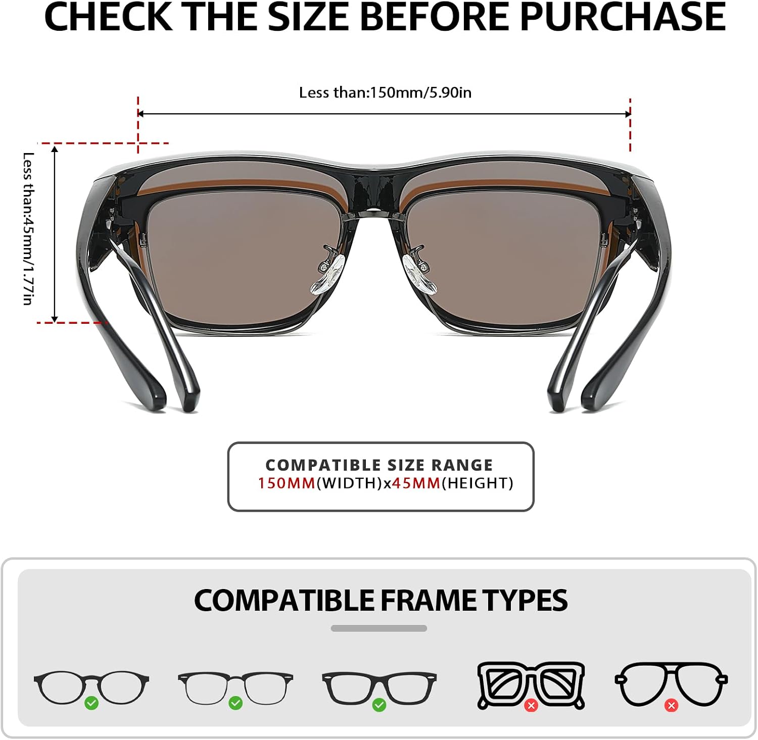Detalle de Myiaur Over-Glasses Sunglasses in TR90