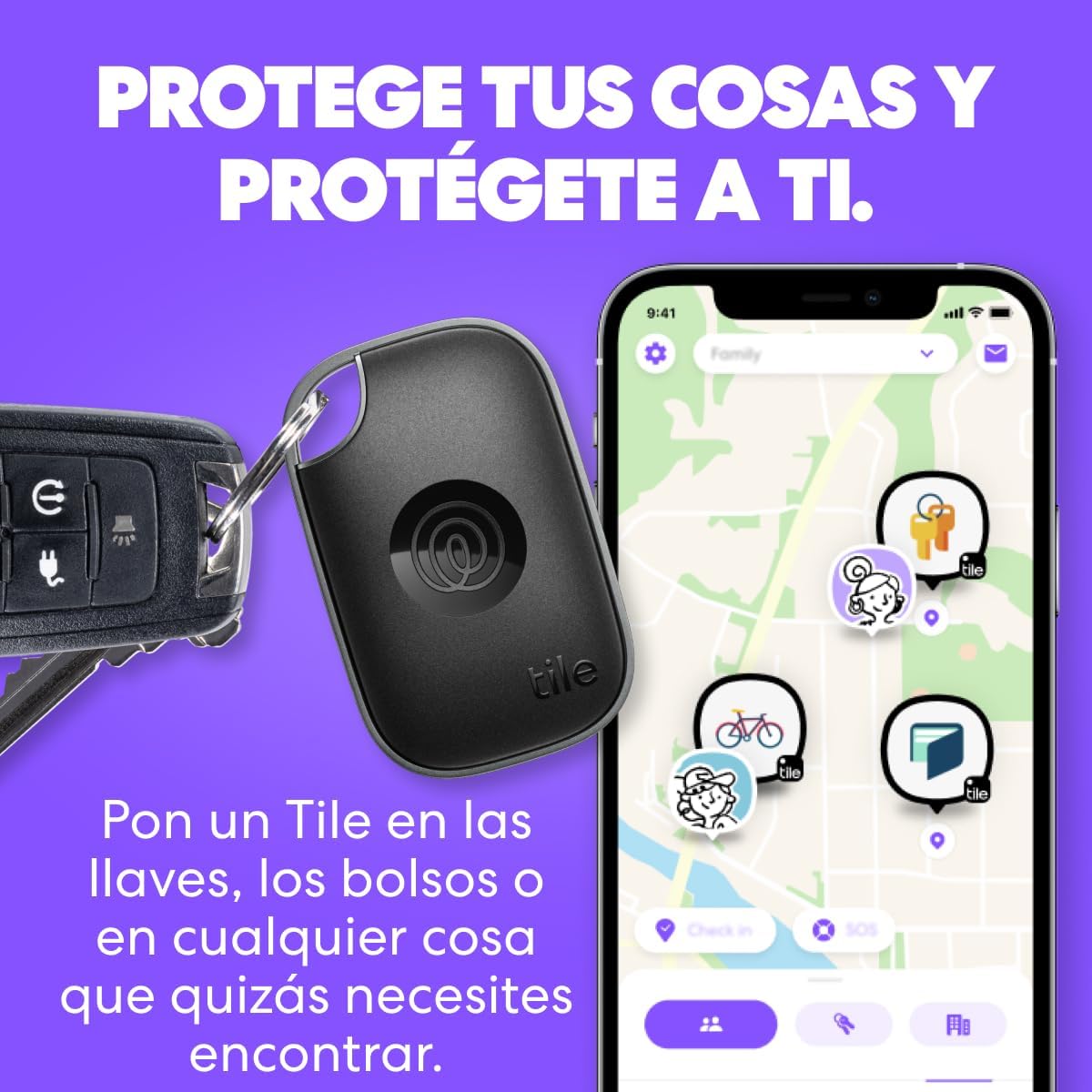 Detalle 2 de Tile by Life360 Pro (2024) localizador Bluetooth 105 m