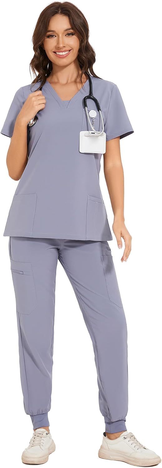 COZYFIT Scrubs for Women 10-Pocket Set