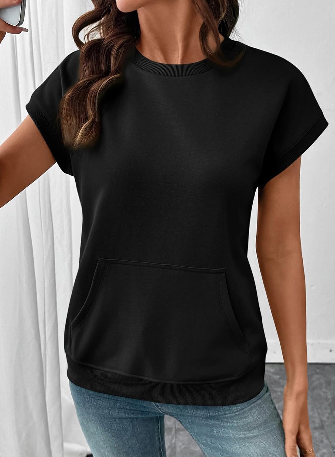 Detalle 2 de SHEWIN Women Summer Trendy Sweatshirt Casual Dressy Shirts Work Tops 2026