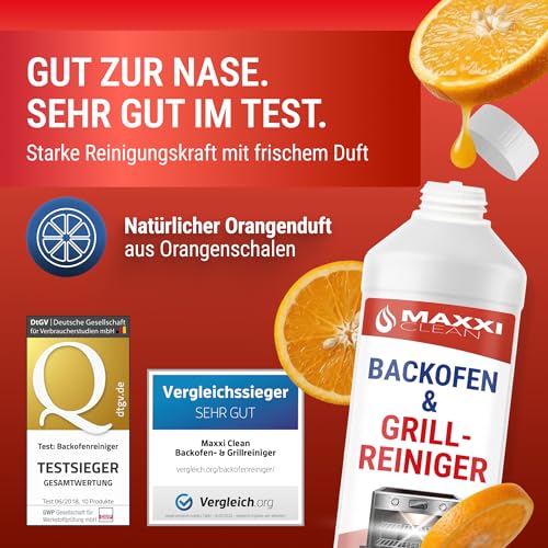 Detalle de Maxxi Clean 1 x 750 ml Gel Paste mit Pinsel – extrastarker Fettlöser für Backofen, Grill und Ceranfeld