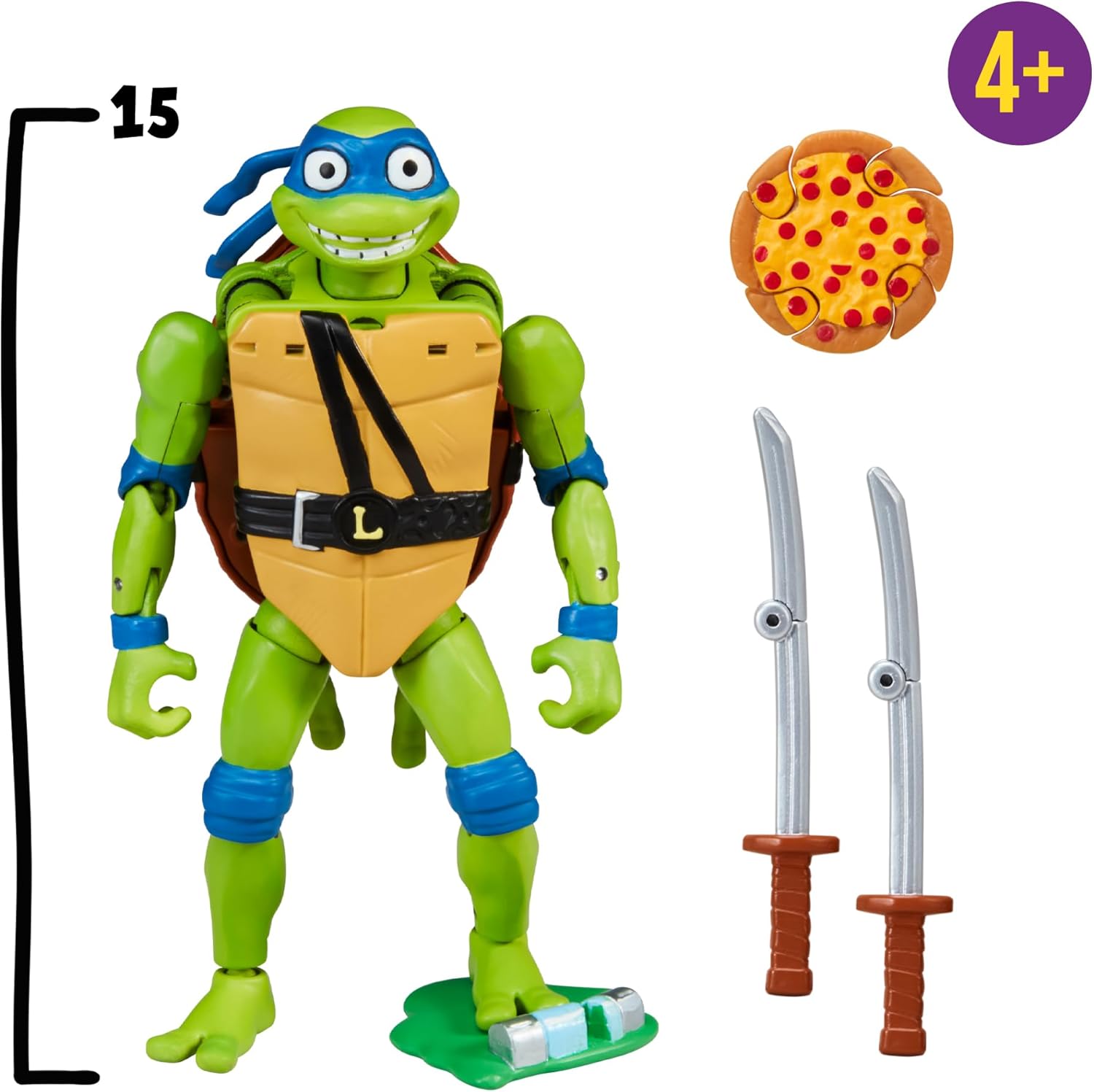 Thumbnail 1 de Teenage Mutant Ninja Turtles – Leonardo, Figurine Deluxe 15 cm, transformable 2 en 1