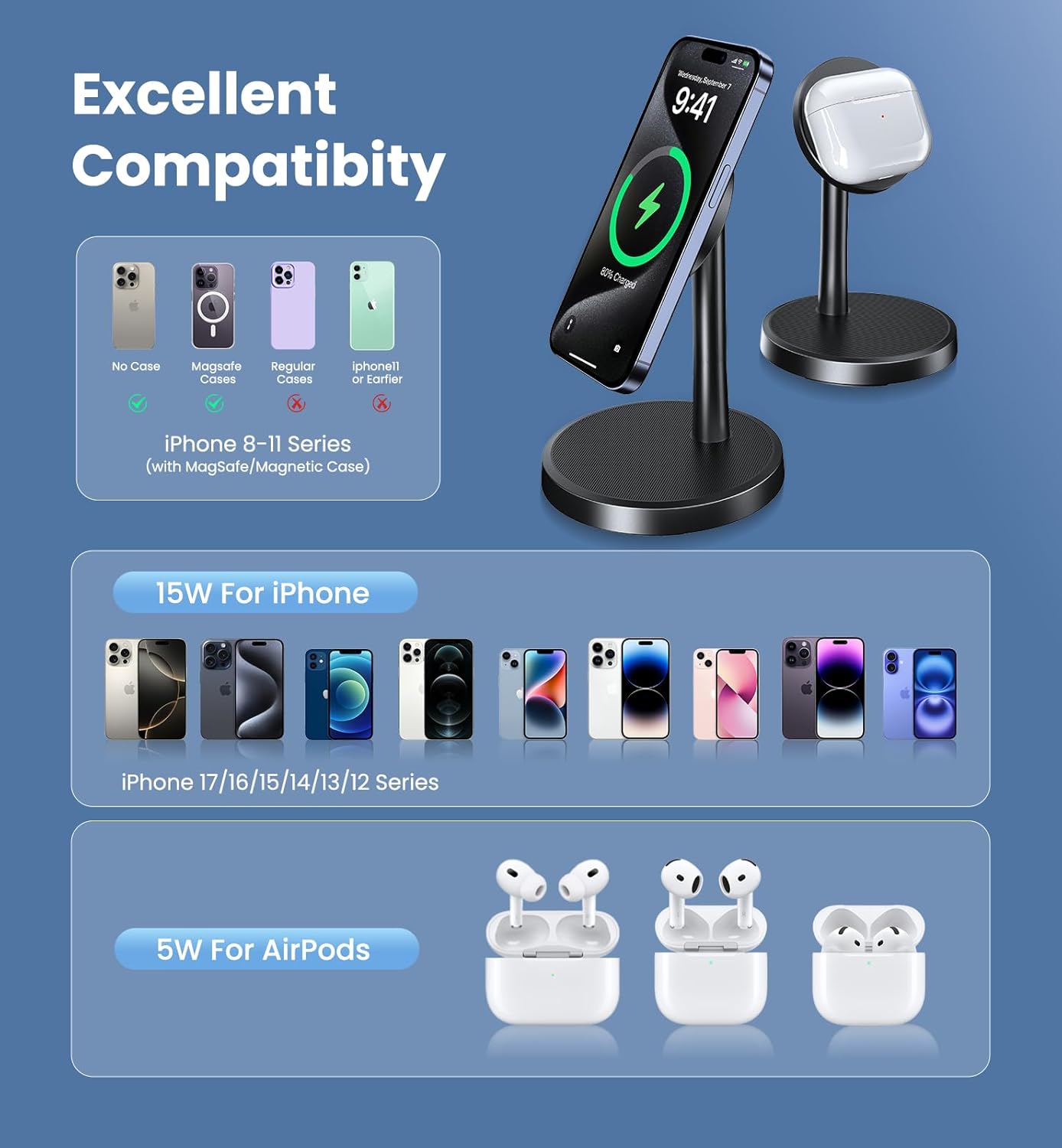 Thumbnail 5 de Magnetic Wireless Charger iPhone 15W 2-Pack