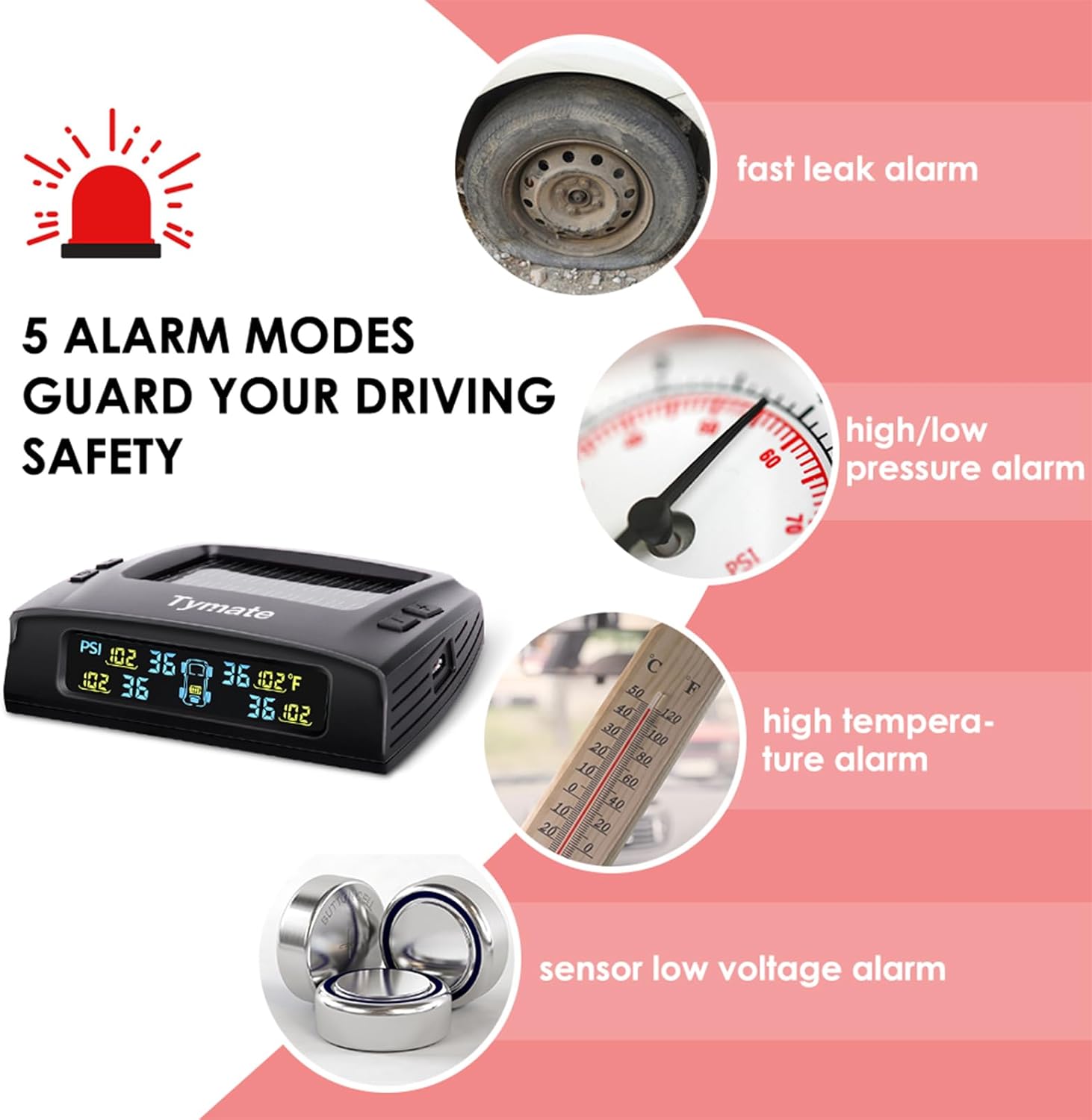 Thumbnail 2 de Tymate TM2 RV Tire Pressure Monitor 0-87 PSI 🚚