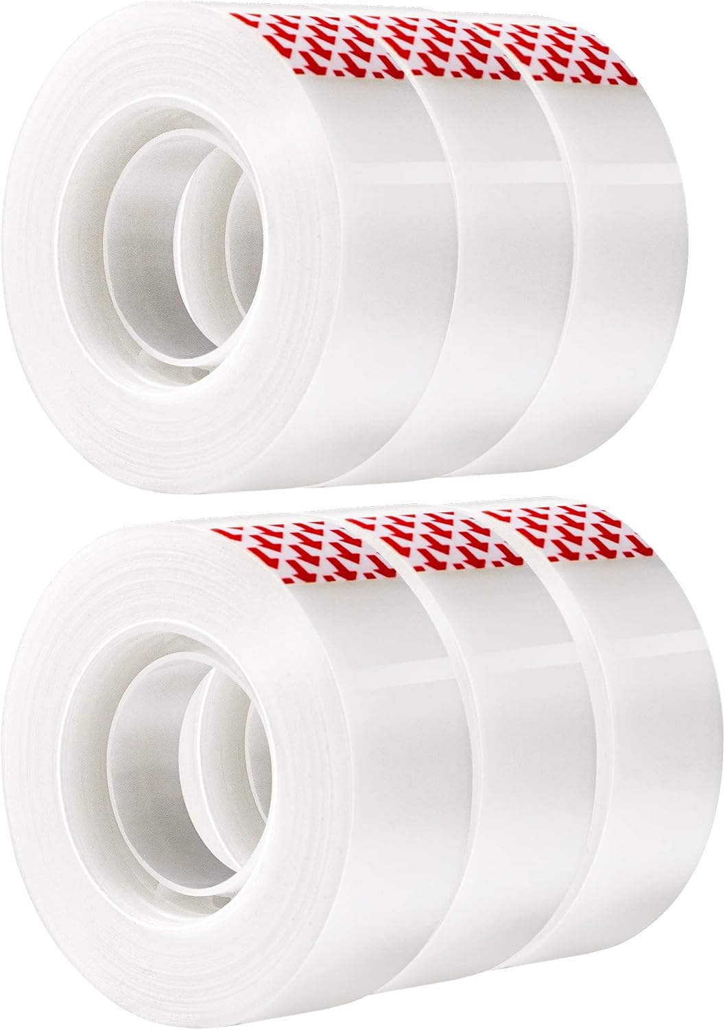 Amazon Basics Klebeband matt – Nachfüll-Packung, 6 Rollen, 1,9 cm x 2540 cm, transluzent