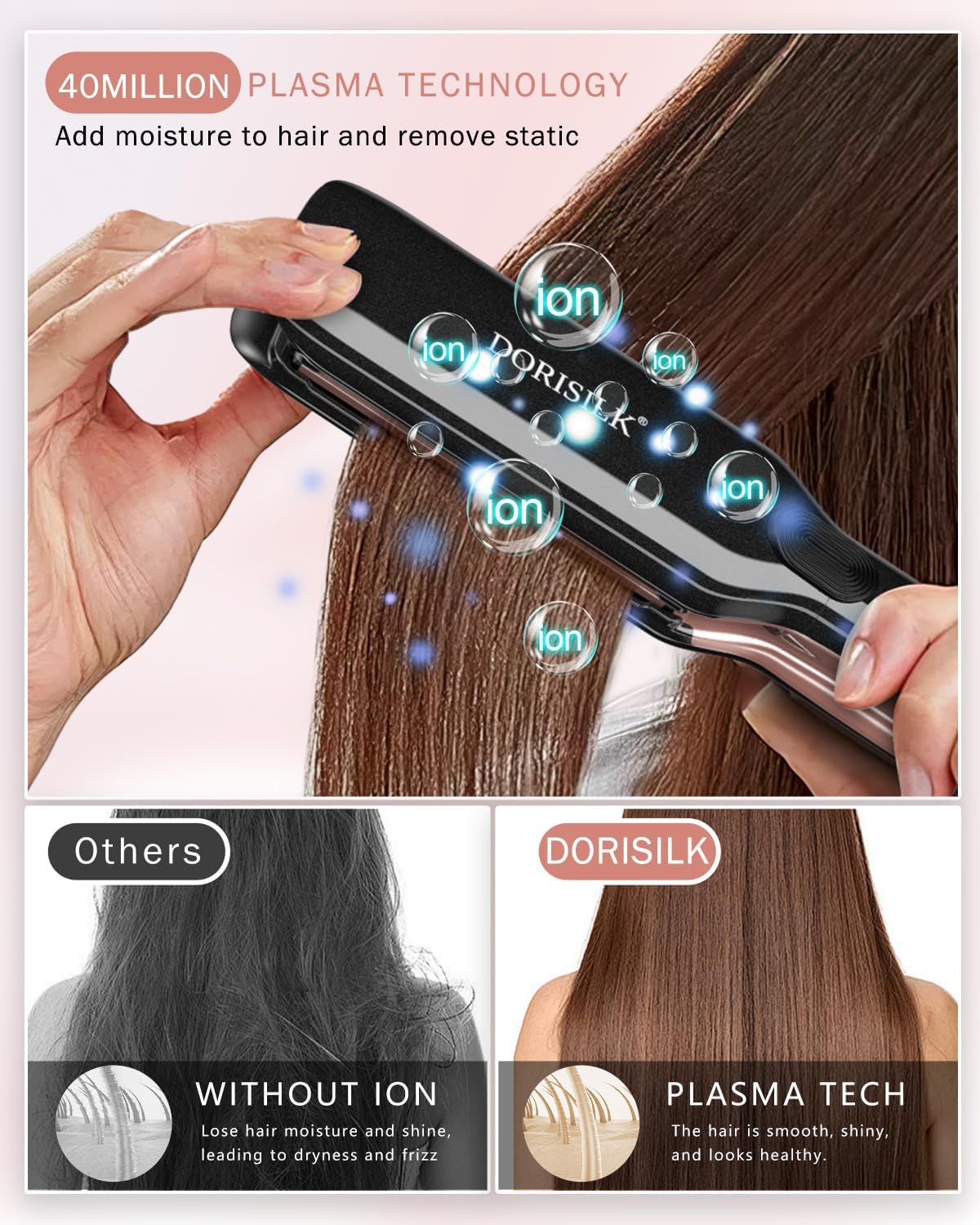 Thumbnail 4 de DORISILK 500 Degree High Temp Professional Hair Straightener & 2-in-1 Curler
