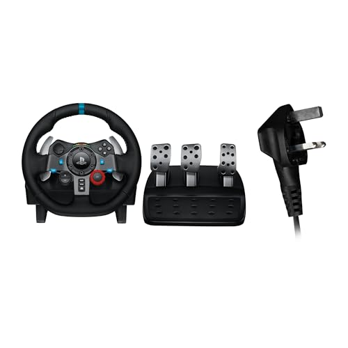 Detalle de Logitech G G29 Driving Force volante y pedales — enchufe británico