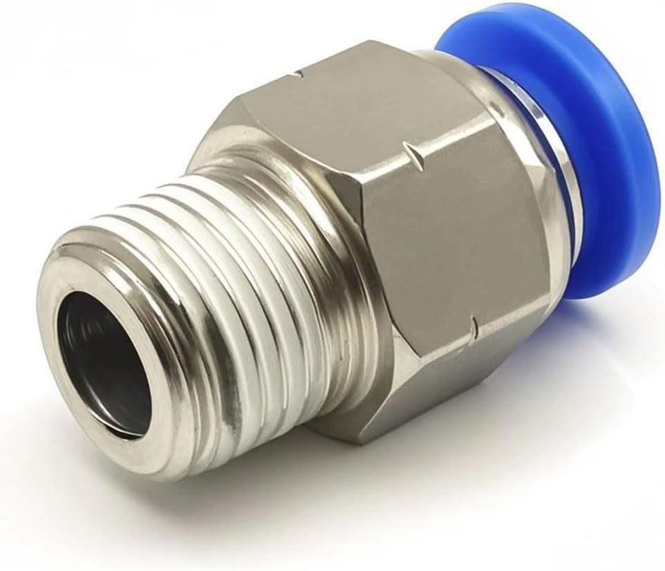 Detalle de AHFMANG Pneumatic Push-to-Connect Fittings, 6 mm × 1/8" NPT Male, 10-Pack