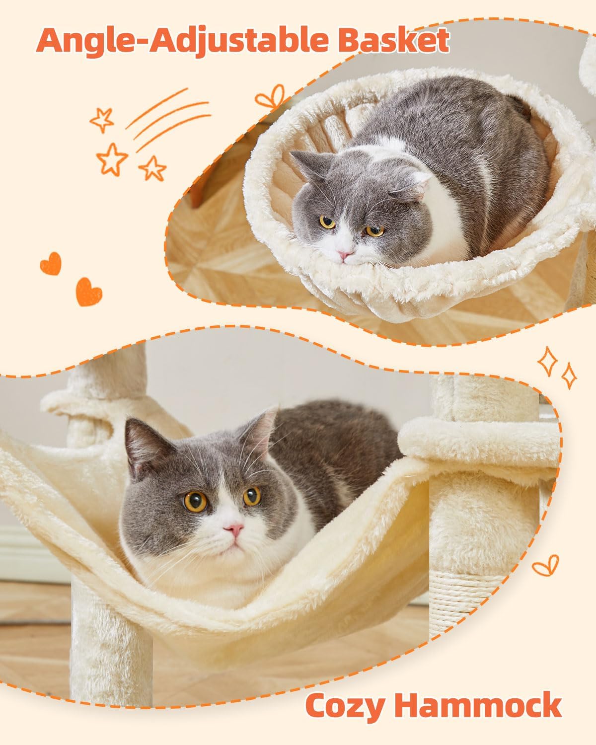 Detalle 1 de Taoqimiao Cat Tree, 67-Inch