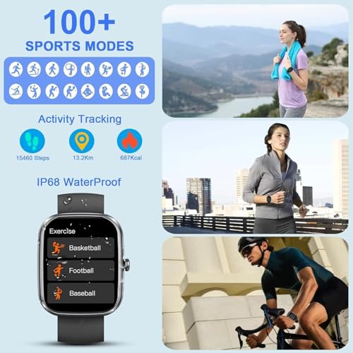 Detalle de Matast 2026 Smartwatch Uomo Donna: 1,91'', 100+ modalità sportive, monitoraggio 24/7 e chiamate dal polso
