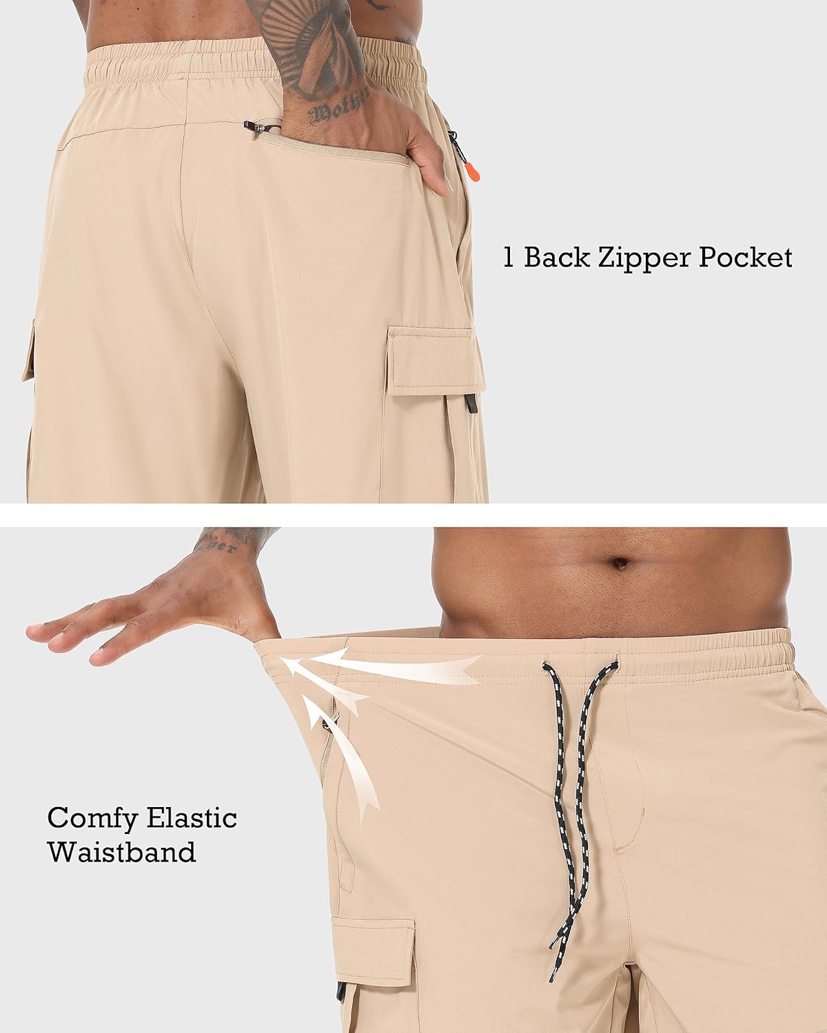 Thumbnail 5 de Men’s Cargo Shorts Quick Dry Lightweight Stretch Hiking Shorts (5 Pockets, No Lining)