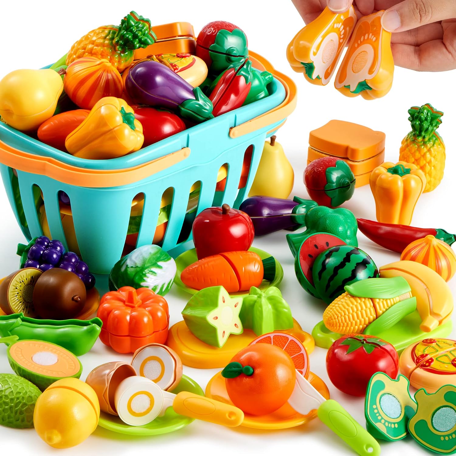JOYIN 68 Piezas Juguete de Comida para Cortar