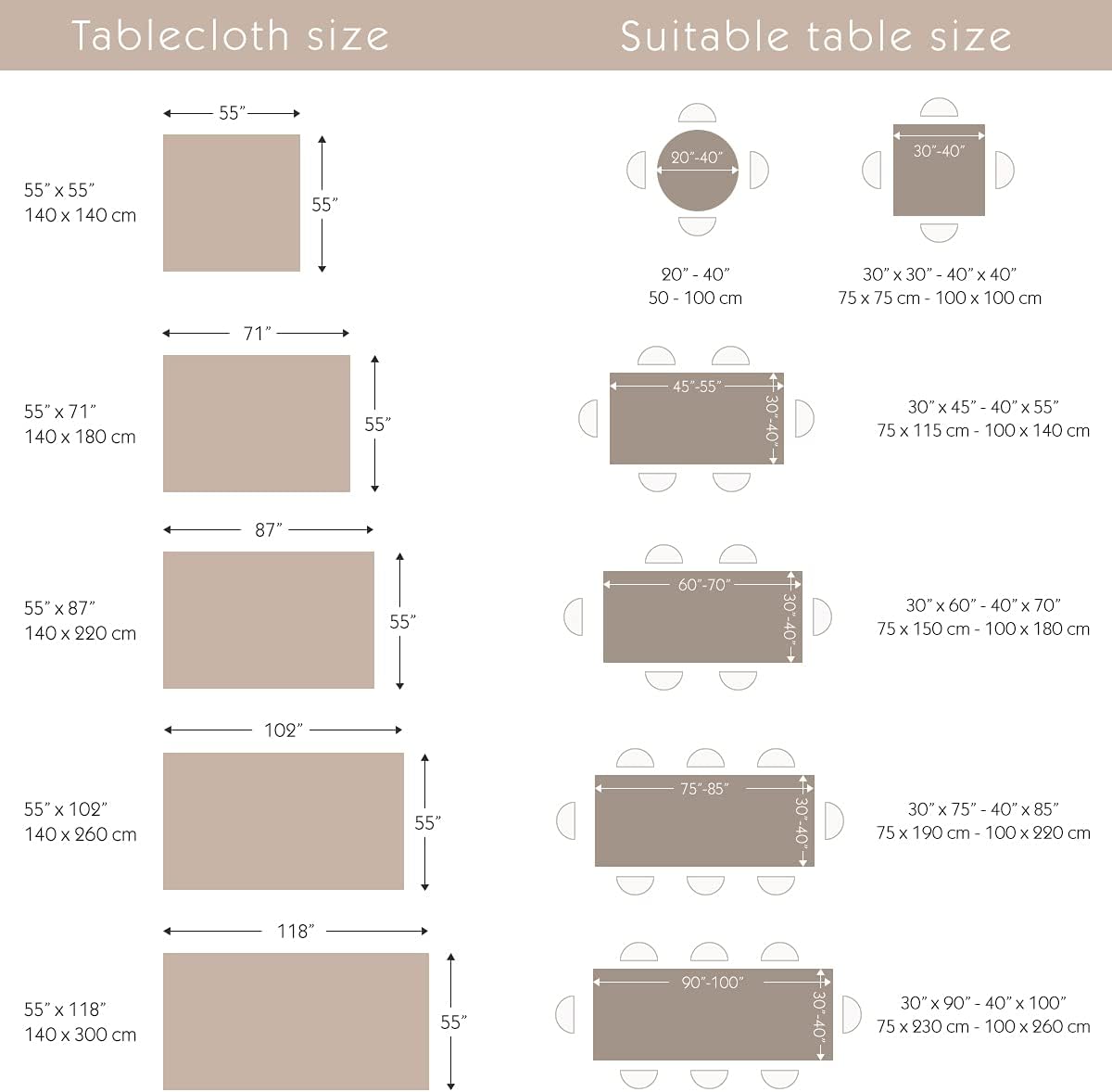 Thumbnail 4 de Pahajim Tischdecke Abwaschbar Baumwolle Leinen – Rechteckig 140 x 220 cm mit Quasten, Beige Gitter
