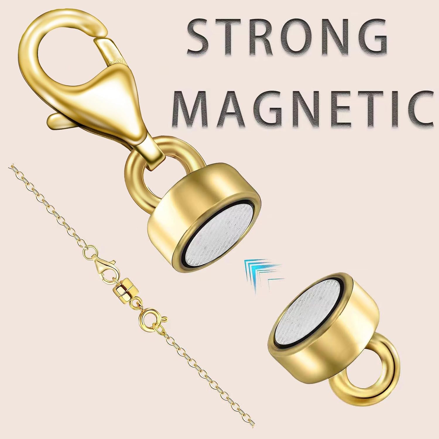 Thumbnail 3 de OHINGLT Magnetic Necklace Clasps with Lobster Claw Closures, 8-Piece Set