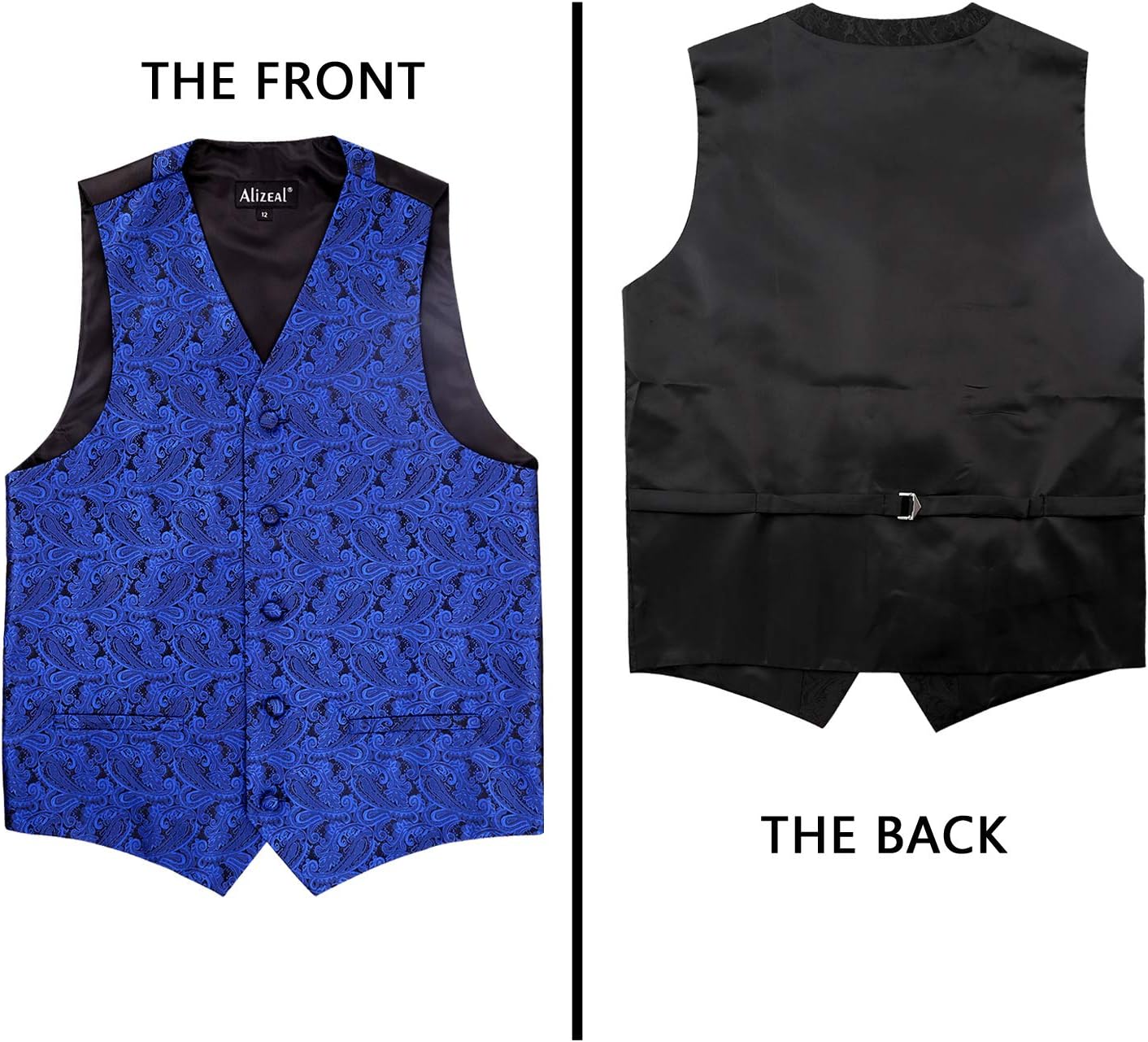 Thumbnail 3 de Alizeal Boys Classic Paisley Bow Tie and Suit Vest Set