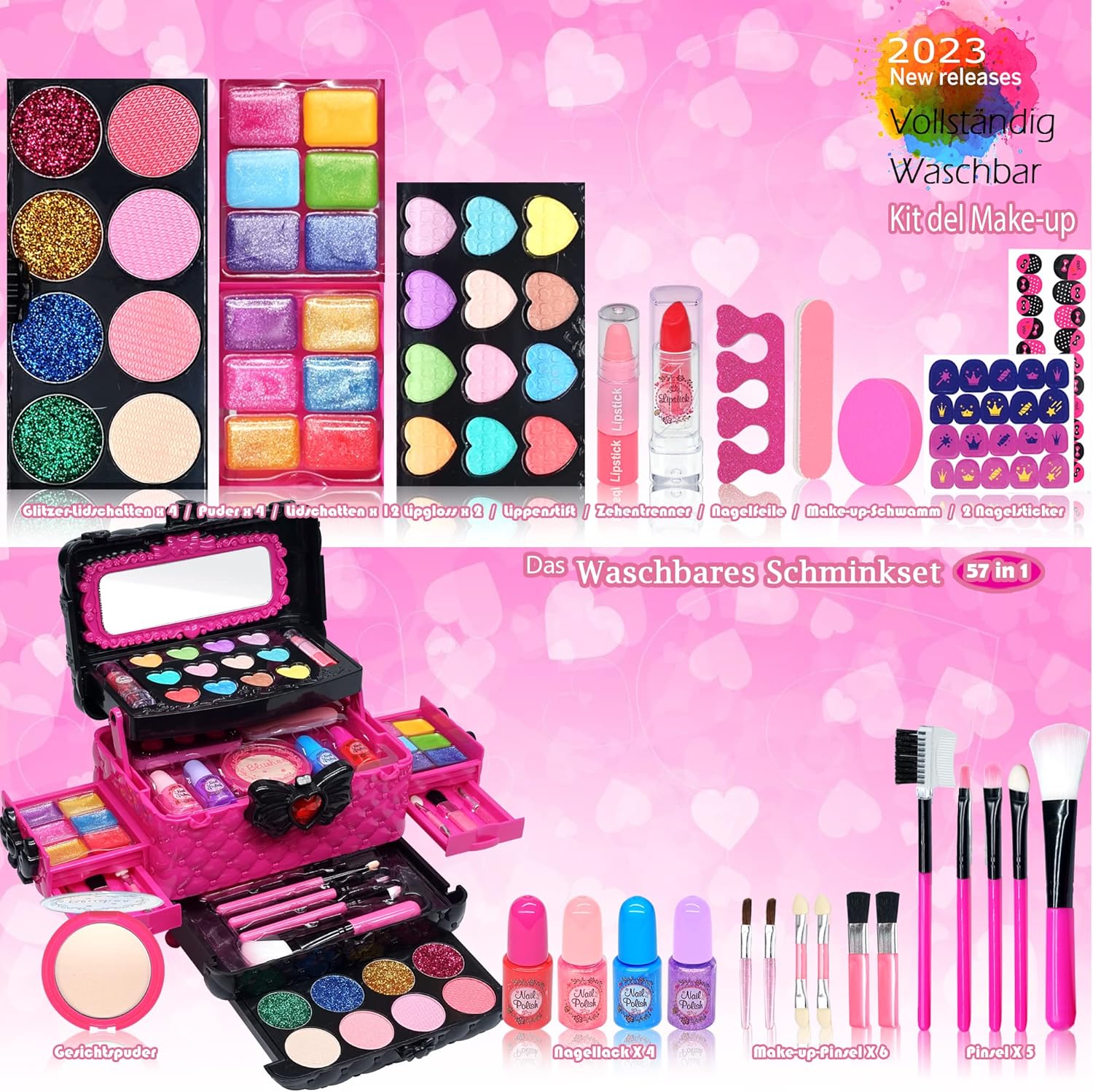 Detalle 2 de Kids Makeup Set for Girls 4–12 🎀
