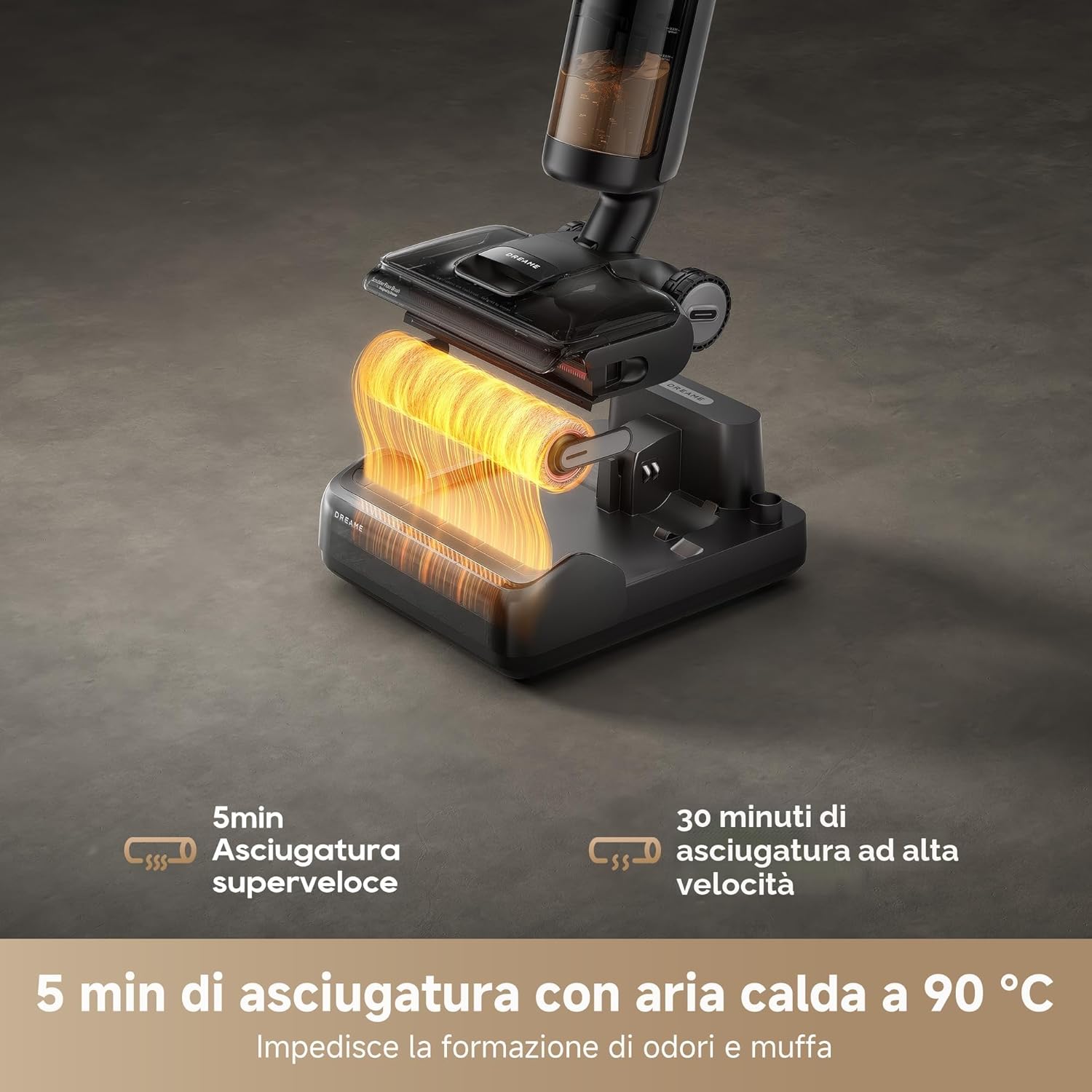 Thumbnail 3 de DREAME H12 Pro FlexReach: Aspirapolvere Lavapavimenti con Design piatto 180° e 18.000 Pa