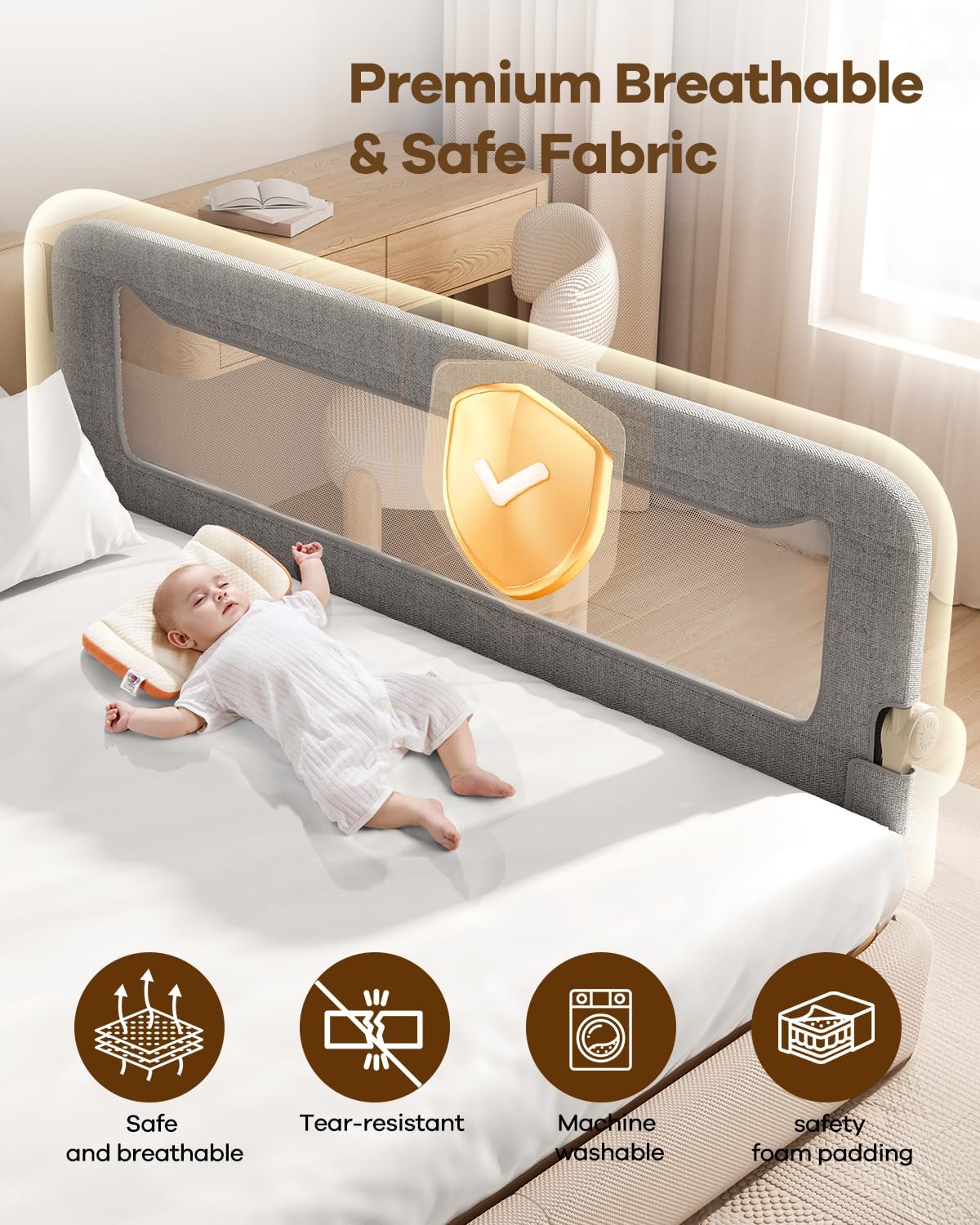 Thumbnail 4 de Foldable Bed Rail 71in for Toddlers