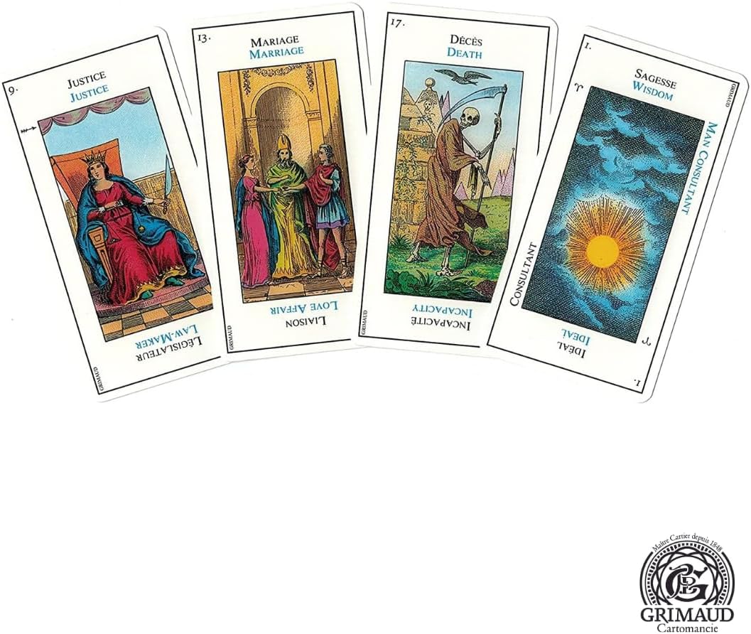 Detalle de Grimaud – Grand Etteilla Ägyptisches Tarot: 78 Karten, inspiriert von der Antike