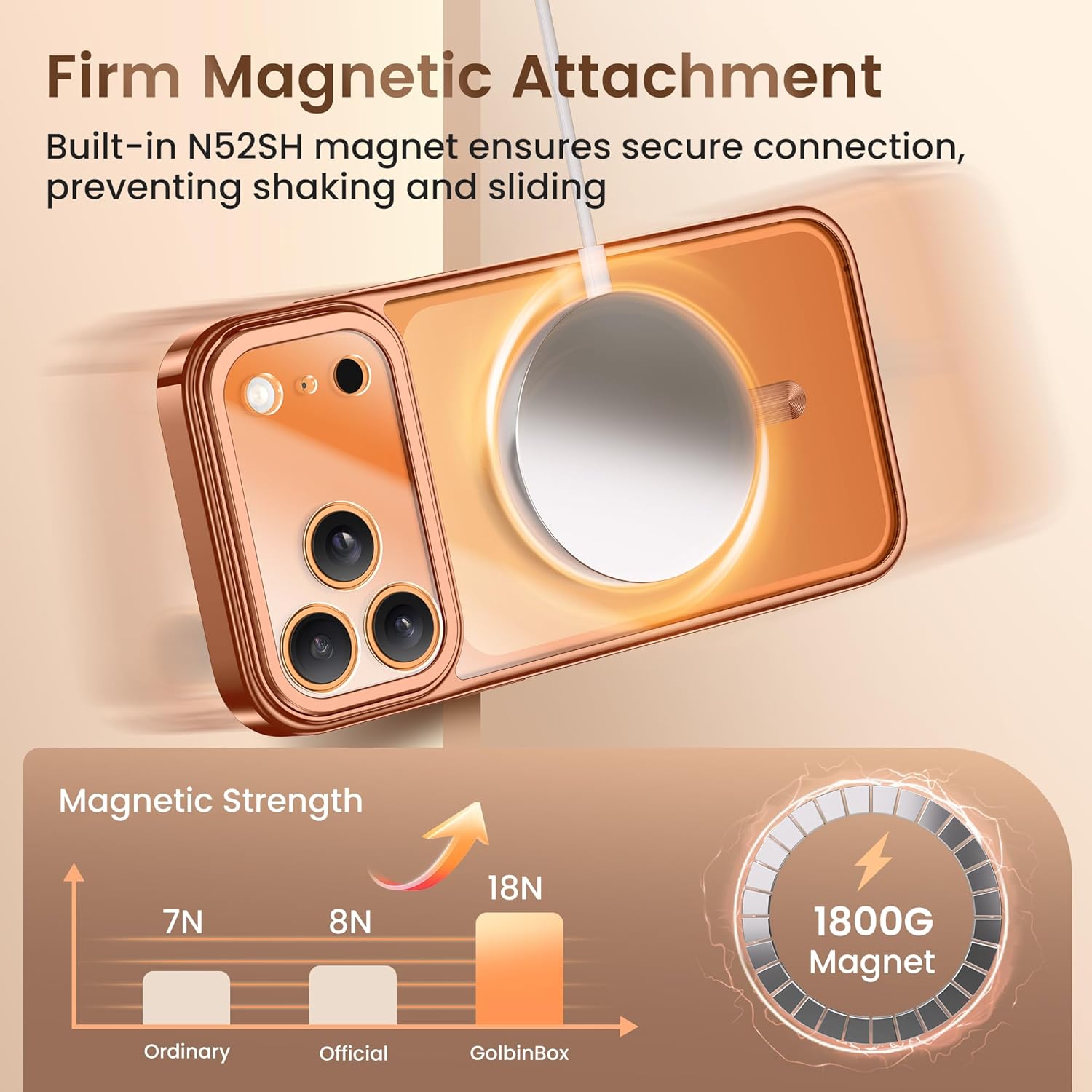 Thumbnail 3 de GOLBINBOX GolbinBox for iPhone 17 Pro Max Case with Stand (MagSafe, Camera Control, Shockproof Protection)