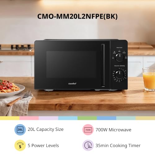 Thumbnail 11 de COMFEE' 20L Compact White Microwave Oven (CMO-MM20L2NFPF(WH))