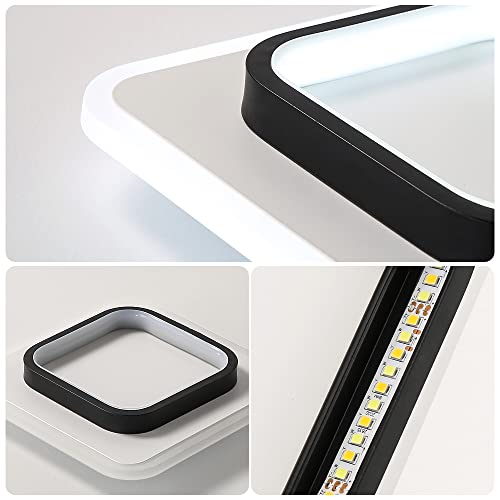 Detalle de DELIPOP Lámpara de Techo LED 21W 2350LM Cuadrada 24 cm, 6500K