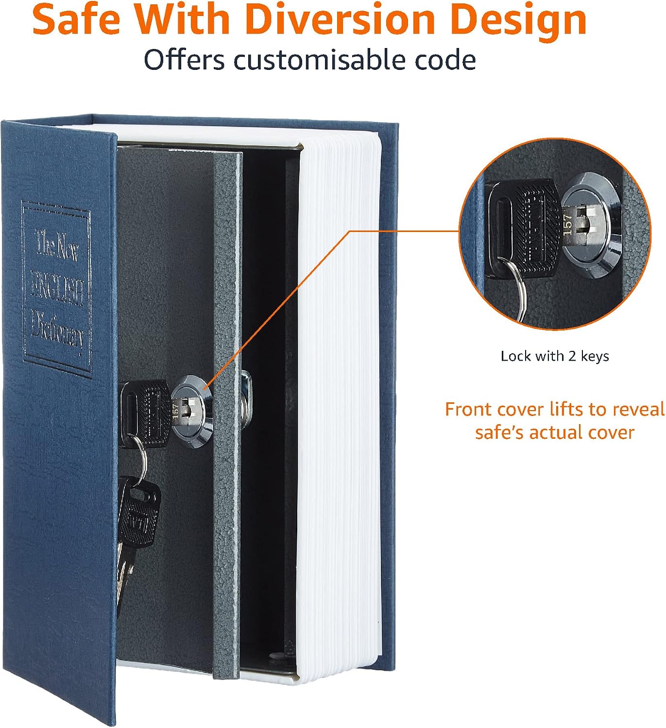 Thumbnail 3 de Amazon Basics Book Safe Key Lock, Medium, Blue